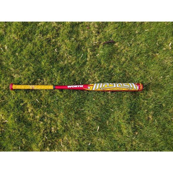 Worth Mayhem WCNMAY 34” 27 Oz Orange Red Softball Bat Single Wall 2 1/4" Dia - Picture 1 of 7